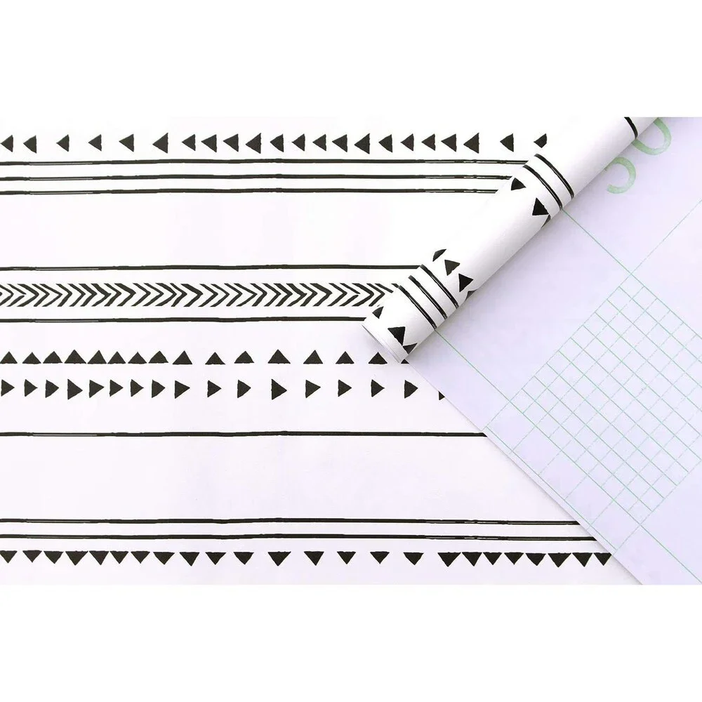 Geometric Pattern Modern Minimalist Wallpaper Self-Adhesive Peel&Stick 17.7x118
